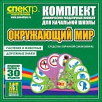 Комплект динамических раздаточных пособий - Окружающий мир (веера). Животные и растения, дорожные знаки. - «globural.ru» - Междуреченск