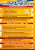 Стенд "Правила выполнения лабораторных работ по биологии" (вариант 2) - «globural.ru» - Междуреченск