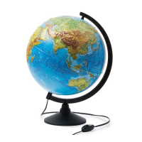 Глобус Земли физический  с подсветкой D=320 мм - «globural.ru» - Междуреченск