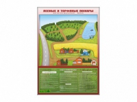 Магнитно-маркерная доска "Лесные и торфяные пожары" + комплект тематических магнитов - «globural.ru» - Междуреченск