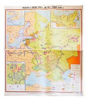 Учебная карта "Россия с конца XVII в. до нач. 60-х г.г. XVIII в." 1100*1400 мм (матовое, 2-стороннее лам.) - «globural.ru» - Междуреченск