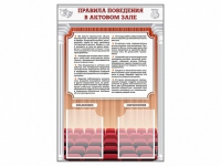 Стенд-уголок "Правила поведения в актовом зале" - «globural.ru» - Междуреченск