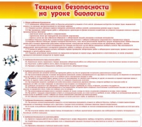 Стенд "Техника безопасности на уроках биологии" (вариант 2) - «globural.ru» - Междуреченск