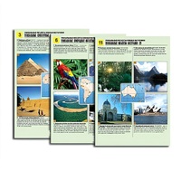 Комплект таблиц по географии раздаточных "Уникальные объекты южных материков" (цвет, лам, А4, 12 шт.) - «globural.ru» - Междуреченск