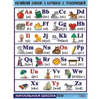 Таблица демонстрационная "Английский алфавит в картинках"(70x100) - «globural.ru» - Междуреченск