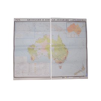 Учебная карта "Австралия и Новая Зеландия" (экономическая) 1100*1340 мм (матовое, 2-стороннее лам.) - «globural.ru» - Междуреченск