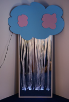 Зеркальное панно с фиброоптическими нитями «Разноцветный дождь» - «globural.ru» - Междуреченск