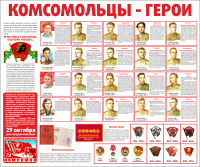 Тематический стенд "Комсомольцы-герои" - «globural.ru» - Междуреченск