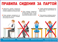 Таблица Правила сидения  за партой 1000*1400 винил - «globural.ru» - Междуреченск