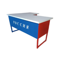 Стол преподавателя "Патриот" угловой с выкатной тумбой - «globural.ru» - Междуреченск