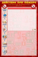 Магнитно-маркерная плакатница "План эвакуации" с фолиями + комплект тематических магнитов - «globural.ru» - Междуреченск
