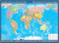 Настенная политическая карта мира с флагами на английском языке - «globural.ru» - Междуреченск