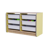 Двойной модуль для хранения игрушек из коллекции мебели «НЕГА» (цвет желтый) - «globural.ru» - Междуреченск