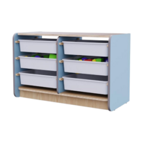 Двойной модуль для хранения игрушек из коллекции мебели «НЕГА» (цвет голубой) - «globural.ru» - Междуреченск