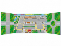 Доска магнитно-маркерная комбинированная, панорамная, трехэлементная "Азбука дорожного движения" - «globural.ru» - Междуреченск