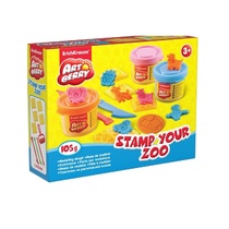 Пластилин на растительной основе Artberry/Stamp Your Zoo 3 бан./35 г со штампами - «globural.ru» - Междуреченск