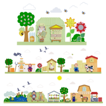 Набор декоративно-развивающих панелей "Деревенька" - «globural.ru» - Междуреченск