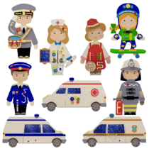 Набор бизибордов «Профессии и спецавтомобили» - «globural.ru» - Междуреченск