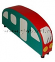 Напольная мягкая игрушка «Автобус»  каталка - «globural.ru» - Междуреченск