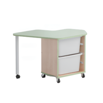 Стол детский левый Робик 002 (бук/фисташковый) - «globural.ru» - Междуреченск