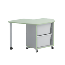 Стол детский левый Робик 002 (серый/фисташковый)  - «globural.ru» - Междуреченск