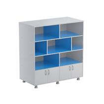 Шкаф-стеллаж (серый/синий) - «globural.ru» - Междуреченск