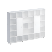 Шкаф-стеллаж 2 дверки (бук/белый) - «globural.ru» - Междуреченск