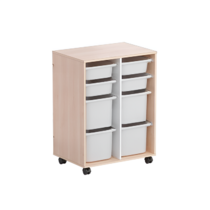 Тумба мобильная для пособий (бук/белый) - «globural.ru» - Междуреченск