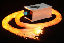 Пучок фибероптических волокон с боковым точечным свечением «Звёздный дождь» 100х2 м в комплекте с источником света - «globural.ru» - Междуреченск