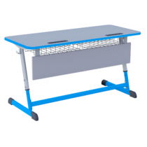 Парта Nomad двухместная регулируемая по высоте с полиуретановой кромкой - «globural.ru» - Междуреченск