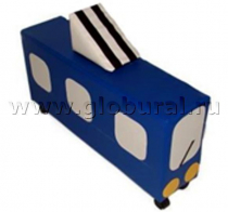 Напольная мягкая игрушка «Троллейбус» каталка - «globural.ru» - Междуреченск