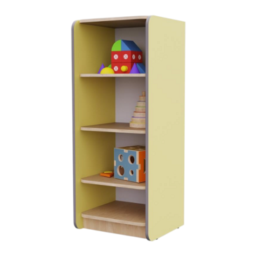 Открытый шкаф с полками из коллекции мебели «НЕГА» (цвет желтый) - «globural.ru» - Междуреченск