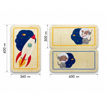 Набор стеновых панелей «Мы в Космосе - Белка и Стрелка» - «globural.ru» - Междуреченск