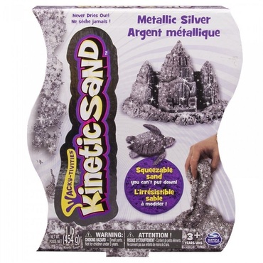 Кинетический песок металлик серебро 455 гр - «globural.ru» - Междуреченск