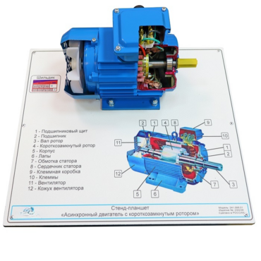 Планшет светодинамический «асинхронный двигатель с короткозамкнутым ротором» - «globural.ru» - Междуреченск