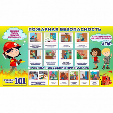 Стенд "Пожарная безопасность" 1.5х0.8 - «globural.ru» - Междуреченск
