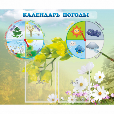 Стенд "Календарь погоды" с 2 карманами - «globural.ru» - Междуреченск