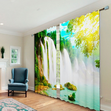 Комплект светонепроницаемых штор "Водопад" - «globural.ru» - Междуреченск