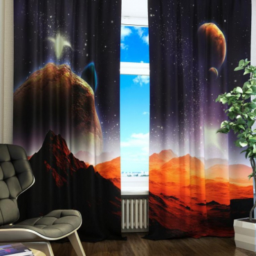 Комплект светонепроницаемых штор "Марсианская одиссея" - «globural.ru» - Междуреченск