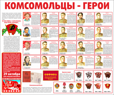 Тематический стенд "Комсомольцы-герои" - «globural.ru» - Междуреченск