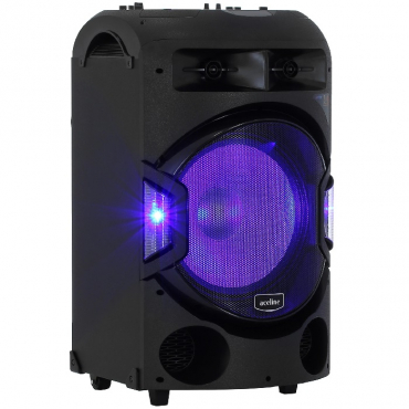 Переносная мобильная акустическая система с возможностью подключения микрофона и проигрывания аудиофайлов с флеш-накопителя мощностью не менее 250 Вт - «globural.ru» - Междуреченск