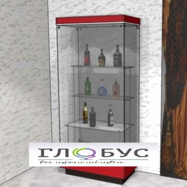 Витрина музейная с фризом и полками - «globural.ru» - Междуреченск