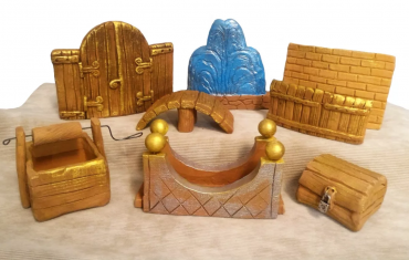 Набор глиняных фигурок (малые архитектурные формы) для песочной терапии - «globural.ru» - Междуреченск